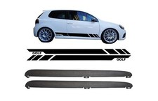 Jupes pour VW Golf VI 6 08-14 GTI Look Côté Autocollant Noir