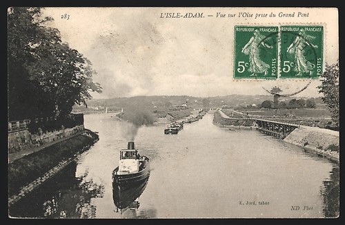 Cpa isle adam - l´isle-adam,, vue