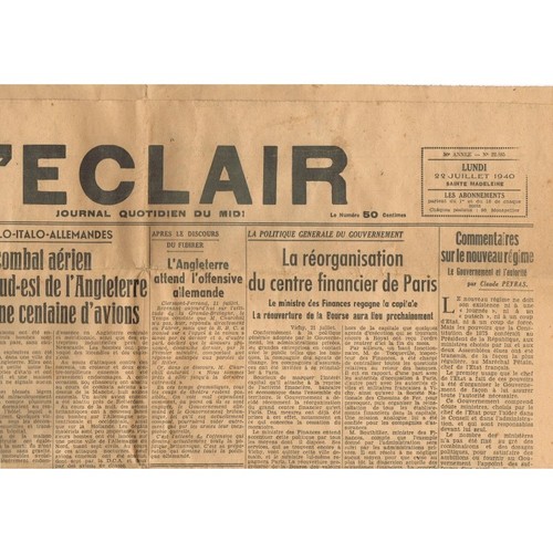 éclair 1940 henri - 22-7-1940,