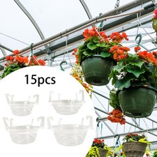 Lot de 15 plateaux pour pots de fleurs avec crochets, bacs d'égouttement