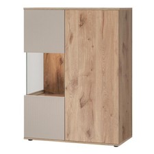 Meuble de Rangement Bas Rainuré "Catalina" 120cm Naturel