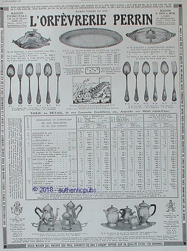 Publicite orfevrerie perrin - orfevrerie,