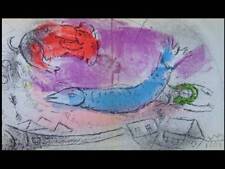CHAGALL, LE POISSON BLEU - 1957 - LITHOGRAPHIE ORIGINALE, MAEGHT