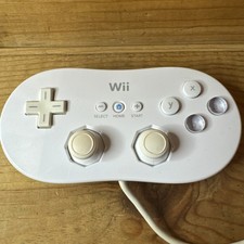 Manette plate Classic Pro pour Nintendo Wii Wii U WiiWare  - 1,20 m – Blanc