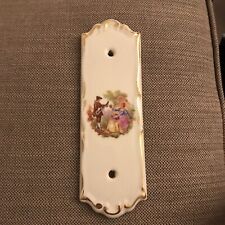 French Door Escutcheon Back plate porcelain Antique Victorian Knob Surround