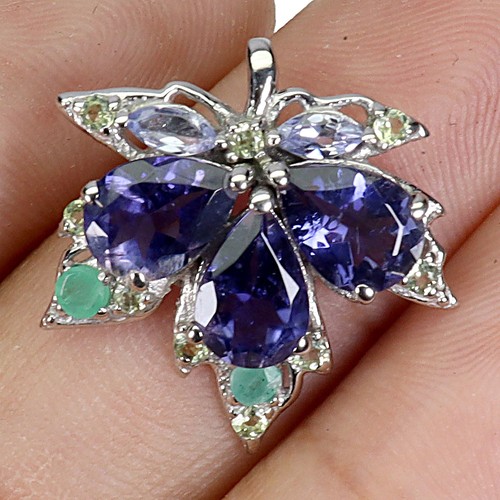 Pendentif poire argent - pendentif, en