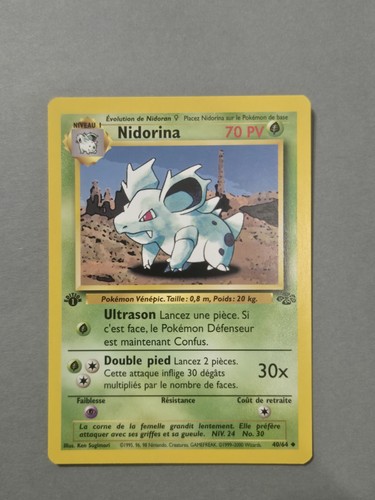 Carte pokémon nidorina 1ere - pokémon,