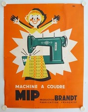 Affiche Machine à coudre MIP - BRANDT - Années '60 TAG