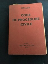 Ancien Ouvrage Code De Procedure Civile Dalloz 1952 Jurisprudence