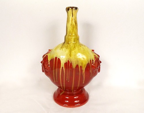 Vase gourde faïence
