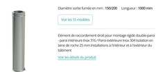 cheminée double paroi inox 150-200