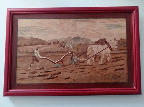 Tableau marqueterie bois le - tableau, en
