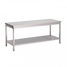 Table inox avec étagère