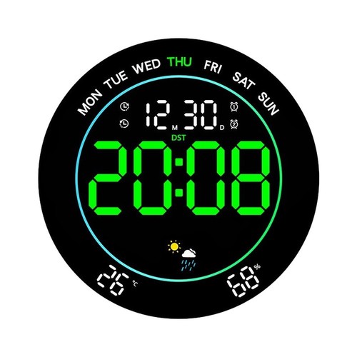 Horloge murale led - 25,4cm, avec