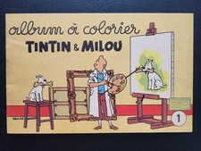 Tintin Album à colorier n°1 1955 vierge état quasi neuf à voir