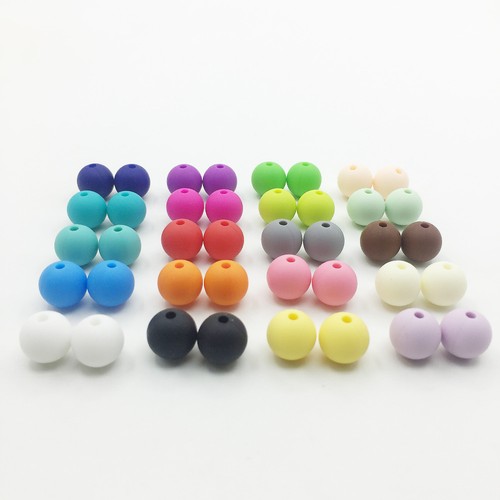 Perle 10mm silicone couleur - silicone,