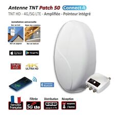 Antenne TV TNT extérieure blanc UHF Patch 50 HD Connect LTE 700 3 sorties, alime
