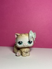 ?Littlest Pet Shop LPS #129 Cream Beige Tan White Persian Kitty Cat ?