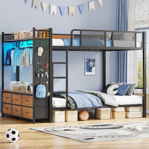 Metal bunk bed - full, full
