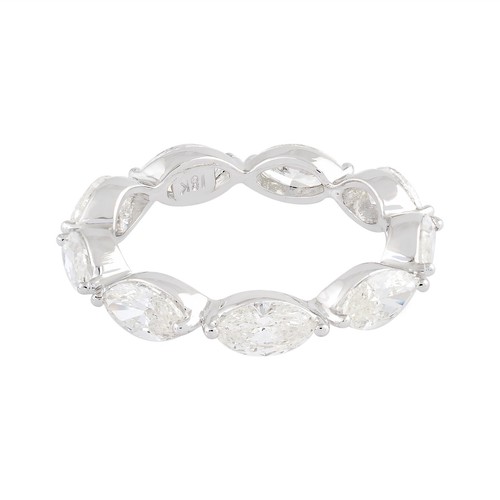 14k blanc bande h - si,