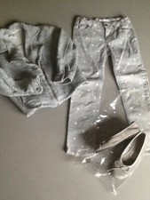 Lot Monoprix veste, pantalon à étoiles et Ballerines cuir daim gris 28 