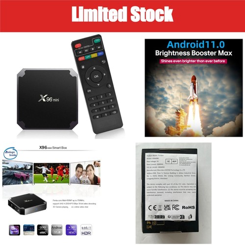 Box android x96 - 4k, mini