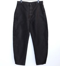 Vintage 1950/60s Black Moleskin Work Chore Carpenter Pants W34 Made in France