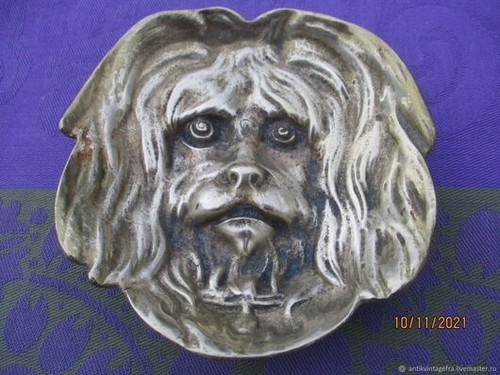 Cendrier ancien chien figurine - cendrier,