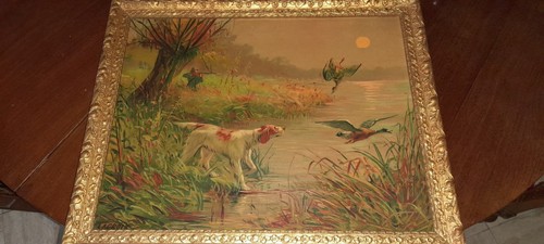 Tableau scêne chasse - tableau,