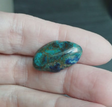 Pierre Roulée Chrysocolle et shattuckite 3,75 g / 2,3 cm Congo