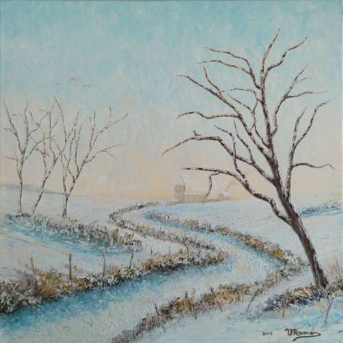 Tableau huile sur toile - ,