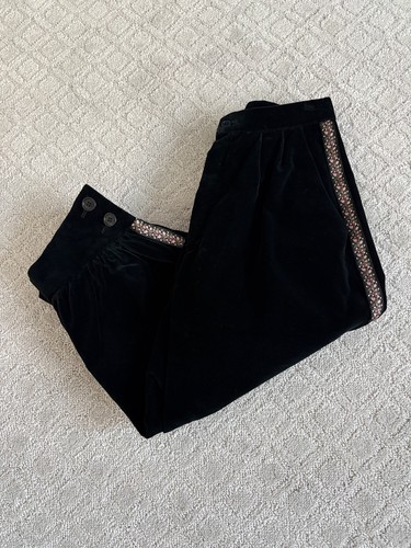 Vintage black velvet - velvet, pink