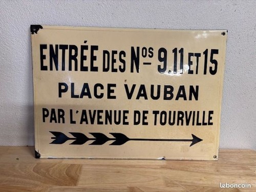 Plaque émaillée ancienne - émaillée,