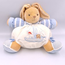 Doudou patapouf lapin blanc bleu bateau enfant KALOO - 35563