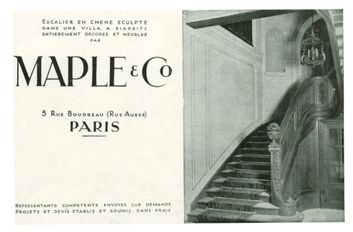Publicité ancienne escalier