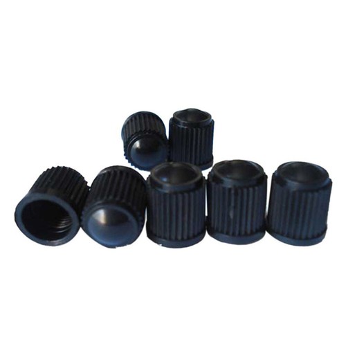 Bouchons valve noir - noir, plastique