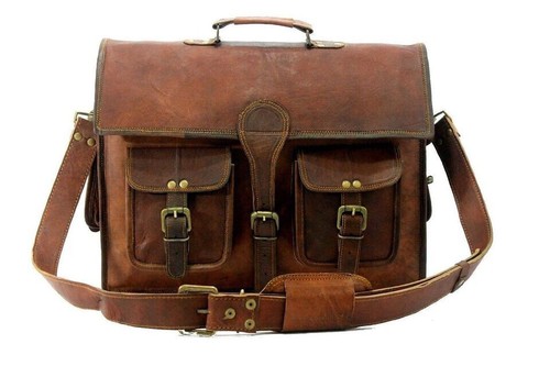 Sac cartable vintage cuir - cartable,