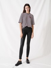 MAJE HIGH WAISTED LAMB LEATHER