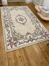 Tapis Chinois 100% Laine Bordeaux et Beige 150x240 NEUF