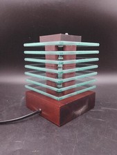 Lampe Desny Demeter Verre et Bois Réedidtion Art Déco Moderniste