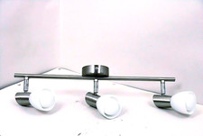 IKEA Lustre/Rail De Plafond 3 Spots Nickel Blanc Style BASISK Complet
