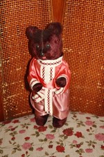 OURS  RUSSE  AUTOMATE    MECANIQUE PELUCHE + CLEF  DES ANNEES 1960