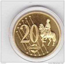 VATICAN ESSAI DE 20 CENTIMES  DE 2008 SOUS COQUE