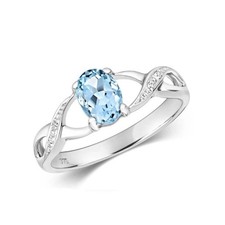 Bague ovale solitaire en or