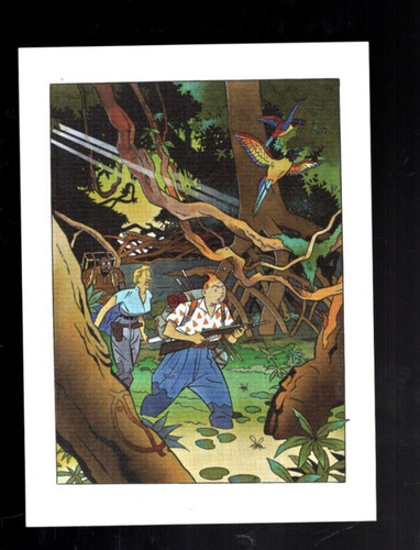 Tintin carte postale dans la - carte,