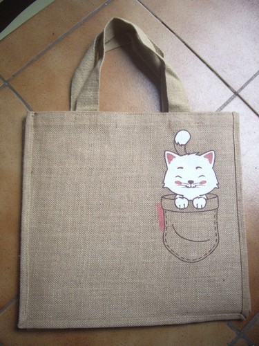 Sac courses naturel toile - courses,