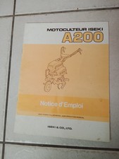 Notice Motoculteur iseki A 200