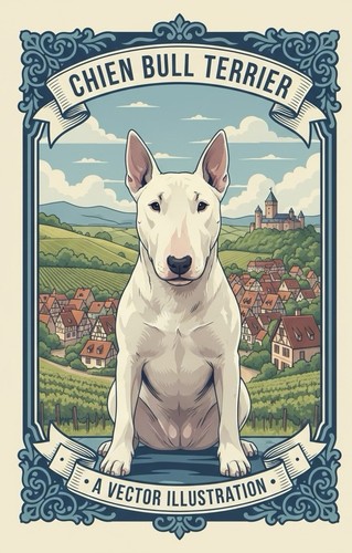 Affiche poster chien bull - affiche,