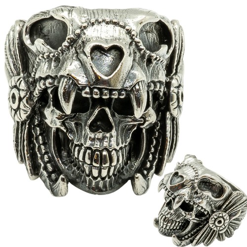 Bague argent 925 tête de - tête,