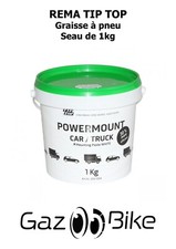 Seau de graisse à pneu blanche 1kg montage démontage pneu sur jante REMA TIP TOP